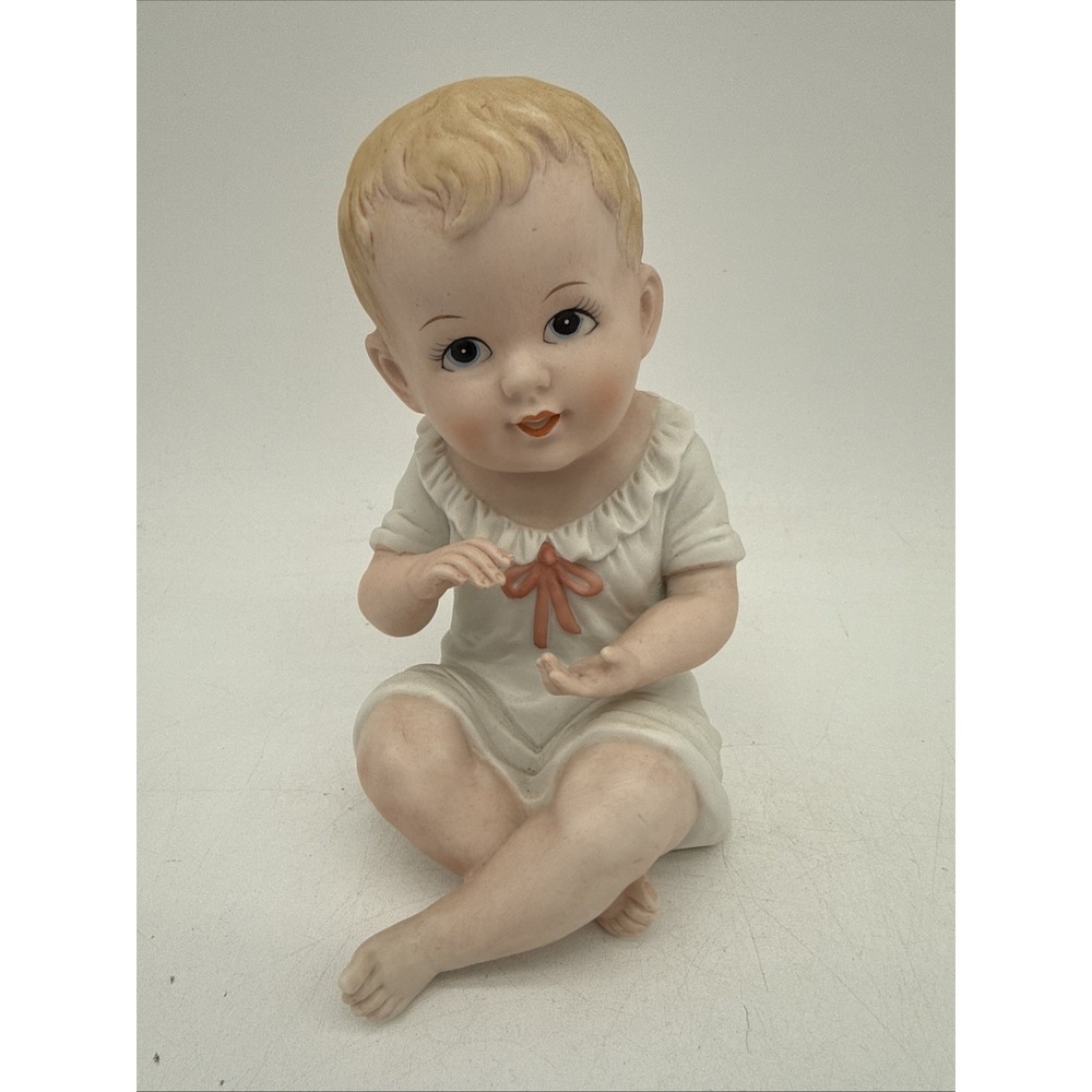 Vintage Sitting Bisque Piano Baby 7536 Andrea By Sadek